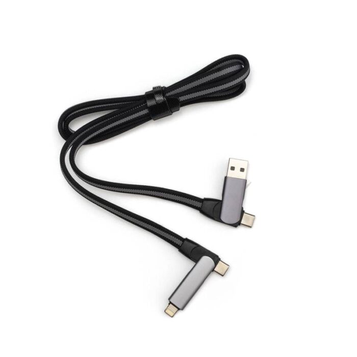 Charging and data transfer cable with various connectors